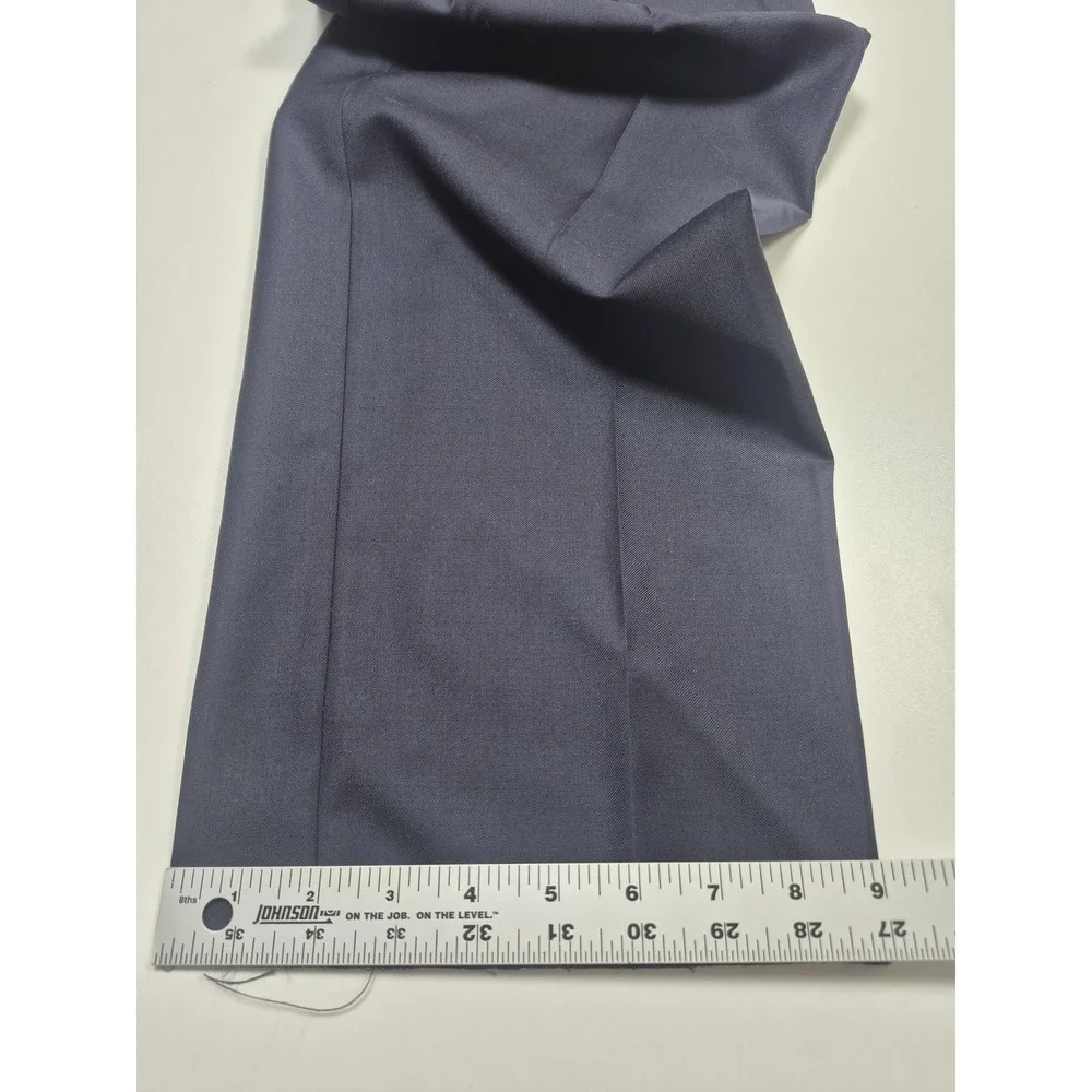 Galante Uomo Dress Pants Mens 38x36 Navy Wool Flat Front Unhemmed Italy VBC